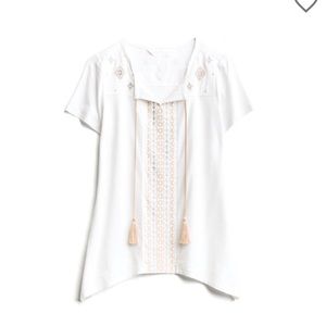 Cotton Blend Knit Top